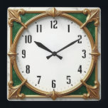 Reloj Cuadrado Art Deco<br><div class="desc">Gran diseño de reloj. Te encantará como a otros. Tenga la libertad de usar este diseño para otro producto que desee o para el personalizar y agregue su texto. Sígueme por más. Gracias. Que tengas un buen día.</div>