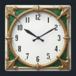 Reloj Cuadrado Art Deco<br><div class="desc">Gran diseño de reloj. Te encantará como a otros. Tenga la libertad de usar este diseño para otro producto que desee o para el personalizar y agregue su texto. Sígueme por más. Gracias. Que tengas un buen día.</div>