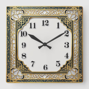 Reloj Cuadrado Art Deco
