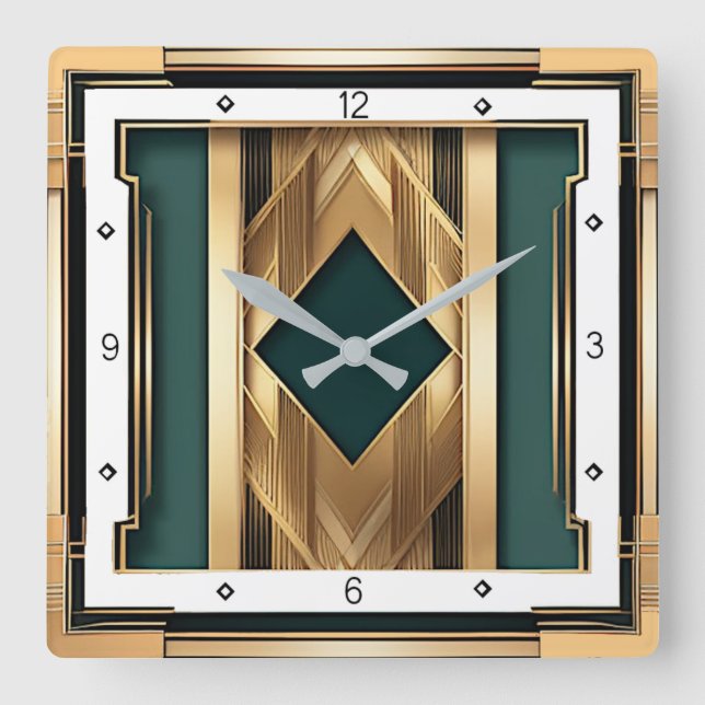 Reloj Cuadrado Art Deco (Anverso)