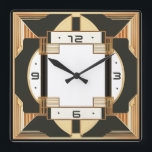 Reloj Cuadrado Art Deco<br><div class="desc">Gran diseño de reloj. Te encantará como a otros. Tenga la libertad de usar este diseño para otro producto que desee o para el personalizar y agregue su texto. Sígueme por más. Gracias. Que tengas un buen día.</div>