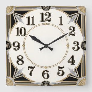 Reloj Cuadrado Art Deco