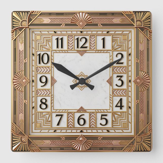 Reloj Cuadrado Art Deco (Anverso)