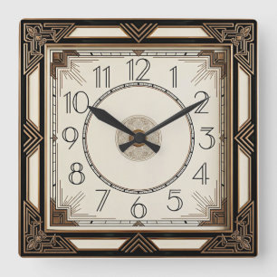 Reloj Cuadrado Art Deco