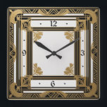 Reloj Cuadrado Art Deco<br><div class="desc">Gran diseño de reloj. Te encantará como a otros. Tenga la libertad de usar este diseño para otro producto que desee o para el personalizar y agregue su texto. Sígueme por más. Gracias. Que tengas un buen día.</div>