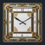 Reloj Cuadrado Art Deco<br><div class="desc">Gran diseño de reloj. Te encantará como a otros. Tenga la libertad de usar este diseño para otro producto que desee o para el personalizar y agregue su texto. Sígueme por más. Gracias. Que tengas un buen día.</div>
