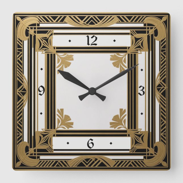 Reloj Cuadrado Art Deco (Anverso)