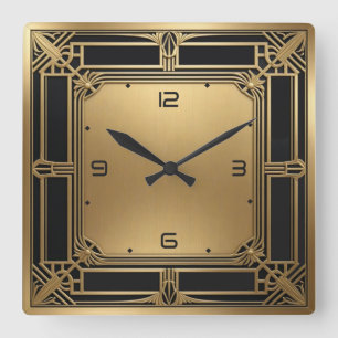 Reloj Cuadrado Art Deco