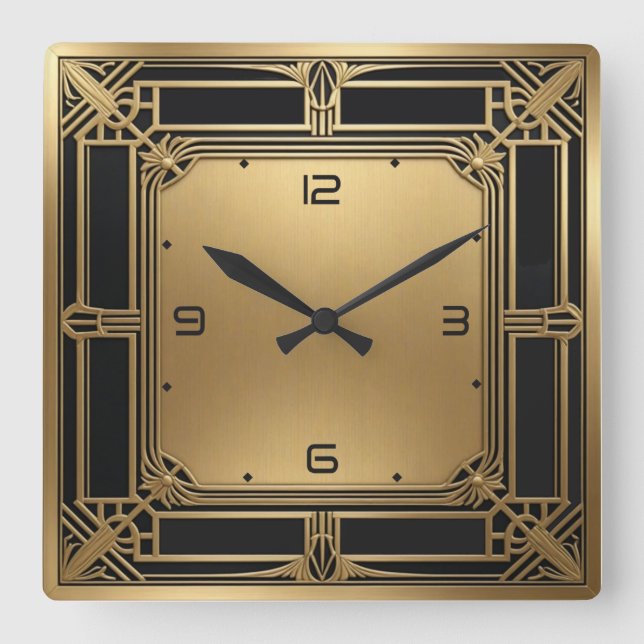 Reloj Cuadrado Art Deco (Anverso)