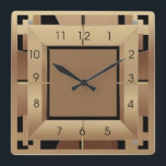 Reloj Cuadrado Art Deco<br><div class="desc">Gran diseño de reloj. Te encantará como a otros. Tenga la libertad de usar este diseño para otro producto que desee o para el personalizar y agregue su texto. Sígueme por más. Gracias. Que tengas un buen día.</div>