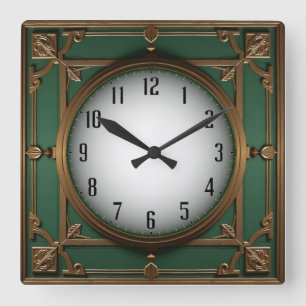 Reloj Cuadrado Art Deco