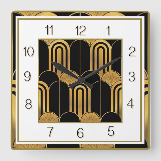 Reloj Cuadrado Art Deco (Anverso)