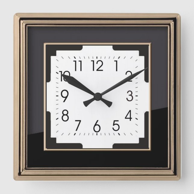 Reloj Cuadrado Art Deco (Anverso)