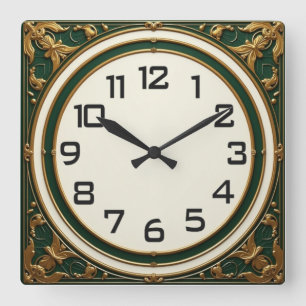 Reloj Cuadrado Art Deco