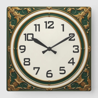 Reloj Cuadrado Art Deco