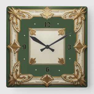 Reloj Cuadrado Art Deco