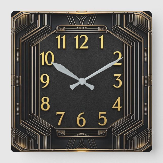 Reloj Cuadrado Art Deco (Anverso)
