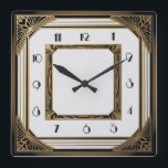 Reloj Cuadrado Art Deco<br><div class="desc">Gran diseño de reloj. Te encantará como a otros. Tenga la libertad de usar este diseño para otro producto que desee o para el personalizar y agregue su texto. Sígueme por más. Gracias. Que tengas un buen día.</div>