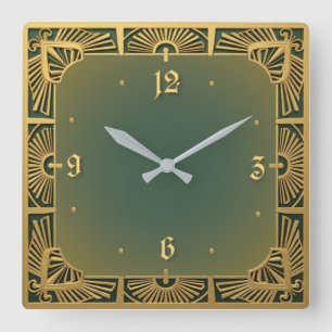 Reloj Cuadrado Art Deco