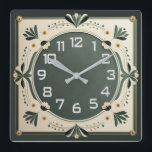 Reloj Cuadrado Art Deco<br><div class="desc">Gran diseño de reloj. Te encantará como a otros. Tenga la libertad de usar este diseño para otro producto que desee o para el personalizar y agregue su texto. Sígueme por más. Gracias. Que tengas un buen día.</div>