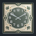 Reloj Cuadrado Art Deco<br><div class="desc">Gran diseño de reloj. Te encantará como a otros. Tenga la libertad de usar este diseño para otro producto que desee o para el personalizar y agregue su texto. Sígueme por más. Gracias. Que tengas un buen día.</div>