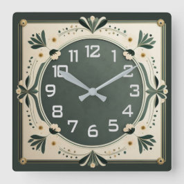 Reloj Cuadrado Art Deco