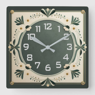 Reloj Cuadrado Art Deco