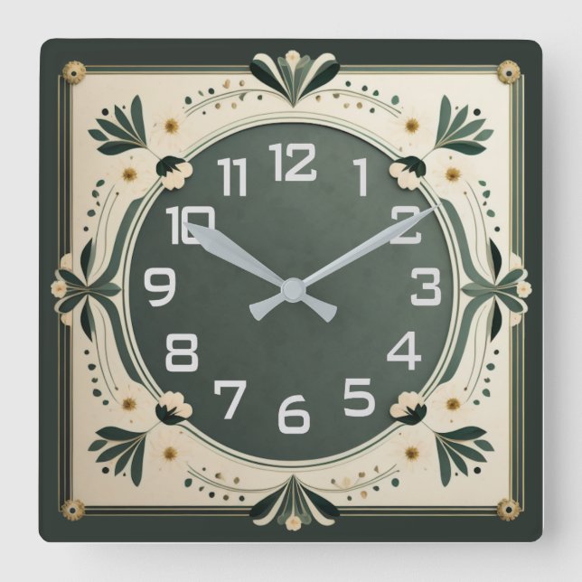 Reloj Cuadrado Art Deco (Anverso)