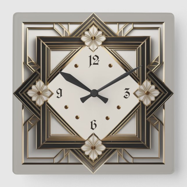 Reloj Cuadrado Art Deco (Anverso)