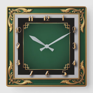 Reloj Cuadrado Art Deco
