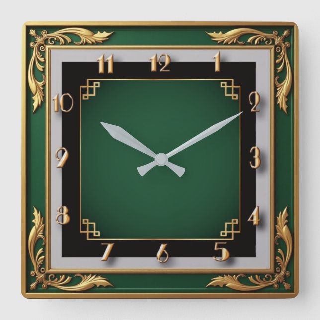 Reloj Cuadrado Art Deco (Anverso)