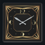 Reloj Cuadrado Art Deco<br><div class="desc">Gran diseño Art Deco de relojes, te encantará como a otros. Tenga la libertad de usar este diseño para otro producto que desee o para el personalizar y agregue su texto. Sígueme por más. Gracias. Que tengas un buen día.</div>