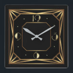 Reloj Cuadrado Art Deco<br><div class="desc">Gran diseño Art Deco de relojes,  te encantará como a otros. Tenga la libertad de usar este diseño para otro producto que desee o para el personalizar y agregue su texto. Sígueme por más. Gracias. Que tengas un buen día.</div>