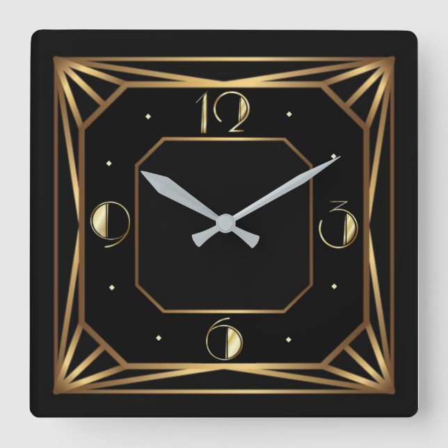 Reloj Cuadrado Art Deco (Anverso)