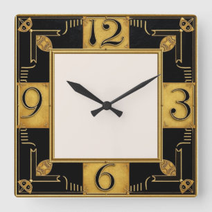 Reloj Cuadrado Art Deco