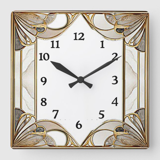 Reloj Cuadrado Art Deco (Anverso)