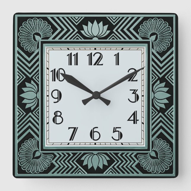 Reloj Cuadrado Art Deco (Anverso)