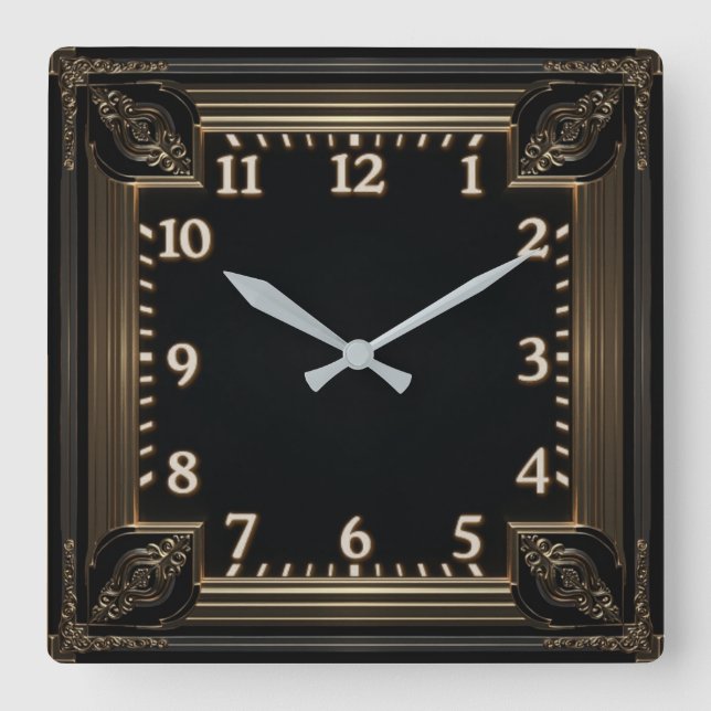 Reloj Cuadrado Art Deco (Anverso)
