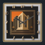 Reloj Cuadrado Art Deco<br><div class="desc">Gran diseño de reloj. Te encantará como a otros. Tenga la libertad de usar este diseño para otro producto que desee o para el personalizar y agregue su texto. Sígueme por más. Gracias. Que tengas un buen día.</div>