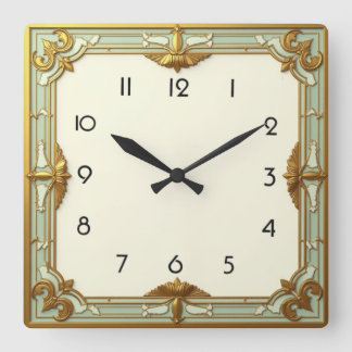 Reloj Cuadrado Art Deco