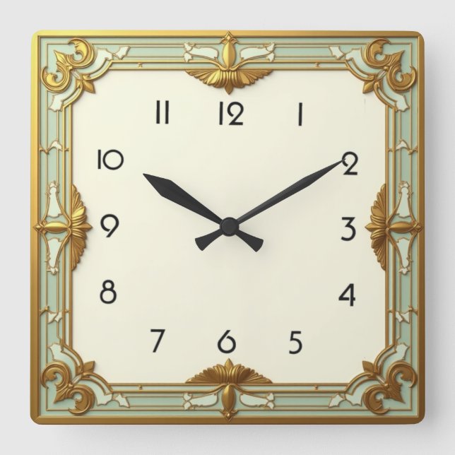 Reloj Cuadrado Art Deco (Anverso)