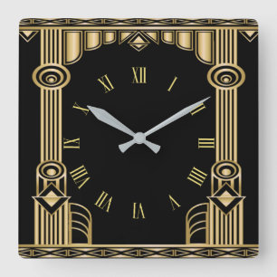 Reloj Cuadrado Art Deco
