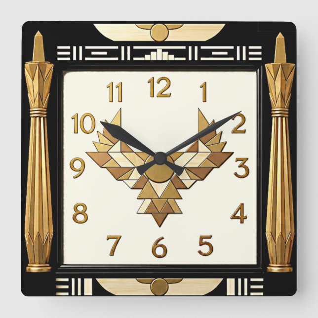 Reloj Cuadrado Art Deco (Anverso)