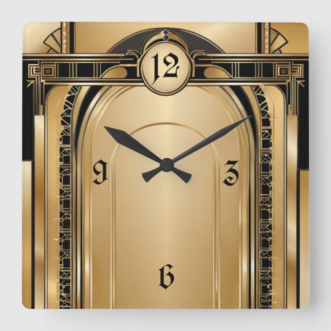 Reloj Cuadrado Art Deco (Anverso)