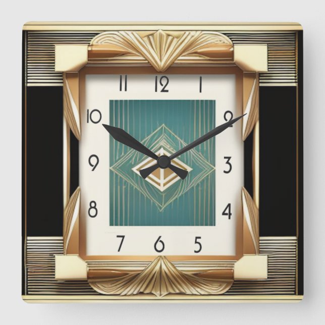 Reloj Cuadrado Art Deco (Anverso)