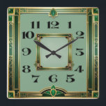 Reloj Cuadrado Art Deco<br><div class="desc">Gran diseño de reloj. Te encantará como a otros. Tenga la libertad de usar este diseño para otro producto que desee o para el personalizar y agregue su texto. Sígueme por más. Gracias. Que tengas un buen día.</div>