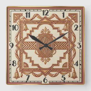 Reloj Cuadrado Art Deco
