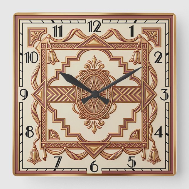 Reloj Cuadrado Art Deco (Anverso)
