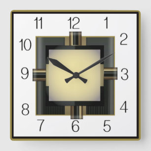 Reloj Cuadrado Art Deco
