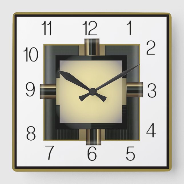 Reloj Cuadrado Art Deco (Anverso)